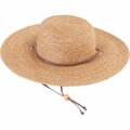 Sloggers Women's Dark Brown Straw Sun Hat 442DB01
